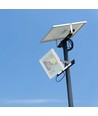 Projecteur LED Panneau Solaire 50W - 6400K, Boîtier Blanc