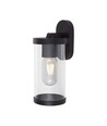 E27 wandlamp met up/down licht - IP44 buiten, mat zwart, exclusief lichtbron