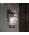 E27 wandlamp met up/down licht - IP44 buiten, mat zwart, exclusief lichtbron