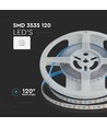 5m 12W/m RGB LED strip - 24V, 120 LED par mètre, IP20, largeur 8mm