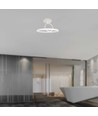 37W LED metal loftslampe, hvid - Ø50cm, 4000lm, 4000K, dobbelt rund design