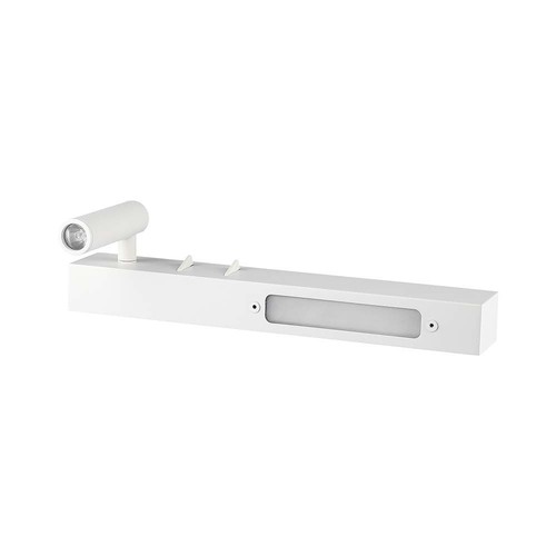 9W LED hotell/sengelampe - 30cm, hvit, 3000K, 680lm, vegglampe