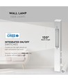9W LED hotell/sengelampe - 30cm, hvit, 3000K, 680lm, vegglampe