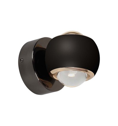 Applique LED 10W - Noir, 3000K, 13,5x10 cm, intérieur, source lumineuse incluse