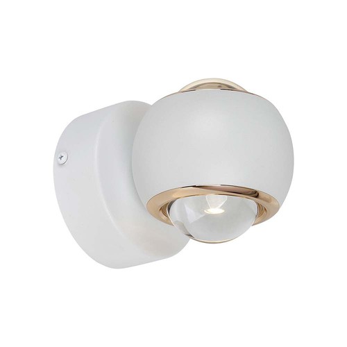 Applique LED 10W Up/Down - Blanc, 3000K, 13,5x10 cm, IP44, source lumineuse incluse