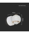 10W LED wandlamp met up/down light - Wit, 3000K, 13,5x10 cm, IP44, incl. lichtbron