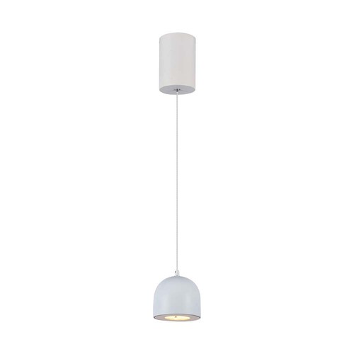 Suspension LED 8,5W, Ø10cm - Gris clair, 850lm, touch on/off, câble réglable, source lumineuse incluse