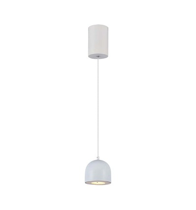 Suspension LED 8,5W, Ø10cm - Gris clair, 850lm, touch on/off, câble réglable, source lumineuse incluse