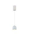 Suspension LED 8,5W, Ø10cm - Gris clair, 850lm, touch on/off, câble réglable, source lumineuse incluse