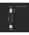 Suspension LED 8,5W, Ø10cm - Gris clair, 850lm, touch on/off, câble réglable, source lumineuse incluse