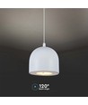 Suspension LED 8,5W, Ø10cm - Gris clair, 850lm, touch on/off, câble réglable, source lumineuse incluse