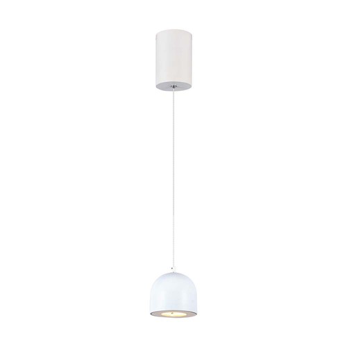 Suspension LED 8,5W - Ø10cm, blanc, touch on/off, 3000K, source lumineuse incluse