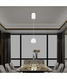 8,5W LED pendel - Ø10cm, hvit, touch on/off, 3000K, inkl. lyskilde