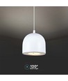 Suspension LED 8,5W - Ø10cm, blanc, touch on/off, 3000K, source lumineuse incluse