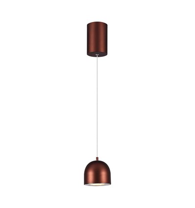 Suspension 8,5W, Ø10cm - Touch on/off, cuivre, 3000K, câble 160cm, source lumineuse incl.