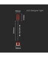 8,5W hanglamp, Ø10cm - Touch on/off, koper, 3000K, 160cm draad, incl. lichtbron