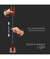 Suspension 8,5W, Ø10cm - Touch on/off, cuivre, 3000K, câble 160cm, source lumineuse incl.