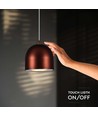 Suspension 8,5W, Ø10cm - Touch on/off, cuivre, 3000K, câble 160cm, source lumineuse incl.
