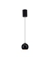 Suspension LED 8,5W - Ø18cm, noir, touch on/off, 3000K, source lumineuse incl.