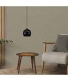 Suspension LED 8,5W - Ø18cm, noir, touch on/off, 3000K, source lumineuse incl.