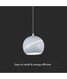 Suspension LED 8,5W - Ø12-18cm, blanc, touch on/off, 3000K, source lumineuse incl.