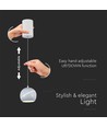 Suspension LED 8,5W - Ø12-18cm, blanc, touch on/off, 3000K, source lumineuse incl.
