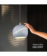 Suspension LED 8,5W - Ø12-18cm, blanc, touch on/off, 3000K, source lumineuse incl.