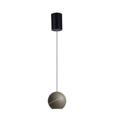 Suspension LED 8,5W, Ø12cm - Champagne or, touch on/off, 3000K, source lumineuse incl.