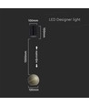 8,5W LED hanglamp, Ø12cm - Champagne goud, touch on/off, 3000K, incl. lichtbron