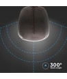 4W Vasformad glödlampa E27 - Koltråd svart glas 300°