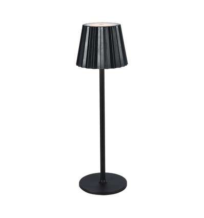 Lampe de table LED rechargeable 1,5W, CCT - Tactile dimmable, USB-C, noir, réglable en hauteur