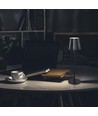 Lampe de table LED rechargeable 1,5W, CCT - Tactile dimmable, USB-C, noir, réglable en hauteur