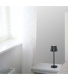 Lampe de table LED rechargeable 1,5W, CCT - Tactile dimmable, USB-C, noir, réglable en hauteur