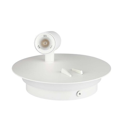 Applique murale hôtel LED 3W + 6W avec liseuse - Blanc, 3000K, boutons on/off, CREE LED