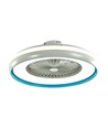 Ventilateur avec lumière de plafond 45W - Contrôle RF, CCT : 3 en 1, moteur AC, anneau bleu