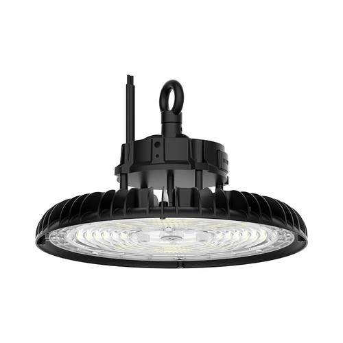 High bay LED 120W/150W/200W, 160lm/W - IP65, CCT 3-en-1, puissance réglable, Ø32cm