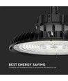 High bay LED 120W/150W/200W, 160lm/W - IP65, CCT 3-en-1, puissance réglable, Ø32cm