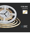 5m 18W/m CCT COB-LED strip, RA90 - 24V, IP20, 560 LED per meter, 8mm breed, dimbaar
