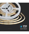 5m 18W/m CCT COB-LED strip, RA90 - 24V, IP20, 560 LED par mètre, 8mm large, dimmable