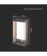 Applique murale Solara 1W avec détecteur - IP65, 3000K, gris foncé, solaire, détecteur de mouvement, extérieur