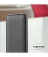 Powerbank 10W 10000mAh - 5V, affichage LED, noir, incl. câble USB-C 30cm
