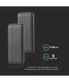 Powerbank 10W 10000mAh - 5V, affichage LED, noir, incl. câble USB-C 30cm