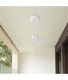 12W Udendørs væg/loftlampe - IP54, Ø15,1cm, Højde 3,8cm, 3000K, skotlampe