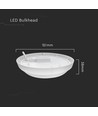 12W Udendørs væg/loftlampe - IP54, Ø15,1cm, Højde 3,8cm, 3000K, skotlampe