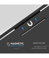 Spot sur rail magnétique 61,5cm 22W - 48V, noir, 4000K, 2500lm, IP20, éclairage sur rail magnétique ultra fin