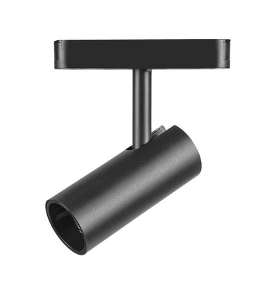 Spot sur rail magnétique ultra-fin 11W, 48V - 1300lm, 34°, noir, 6400K, IP20