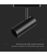 Spot sur rail magnétique ultra-fin 11W, 48V - 1300lm, 34°, noir, 6400K, IP20