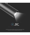 11W ultra-tynd magnetisk skinnespot, 48V - 1300lm, 34°, sort, 6400K, IP20