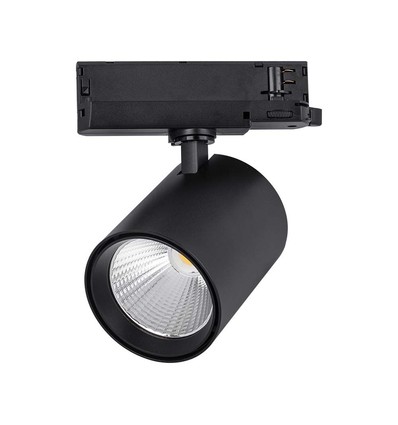 35W LED COB railspot - 3000lm, 4000K, 30 graden, zwart aluminium, IP20