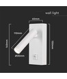 2W LED vægspot - 3000K, hvid